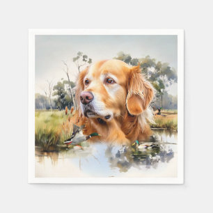 Serviette En Papier Golden Retriever