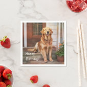 Serviette En Papier Golden Retriever (En situation)