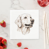 Serviette En Papier Golden Retriever 2 (En situation)