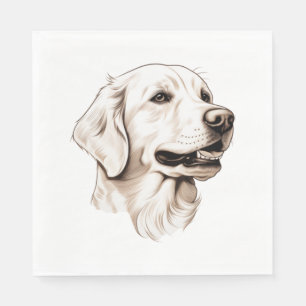 Serviette En Papier Golden Retriever 2