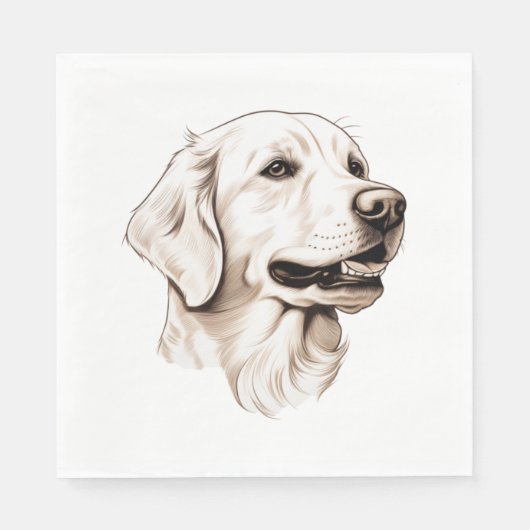 Serviette En Papier Golden Retriever 2 (Devant)