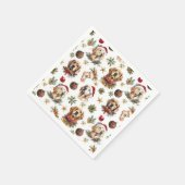 Serviette En Papier Golden Retriever chien animal Motif de Noël (Coin)