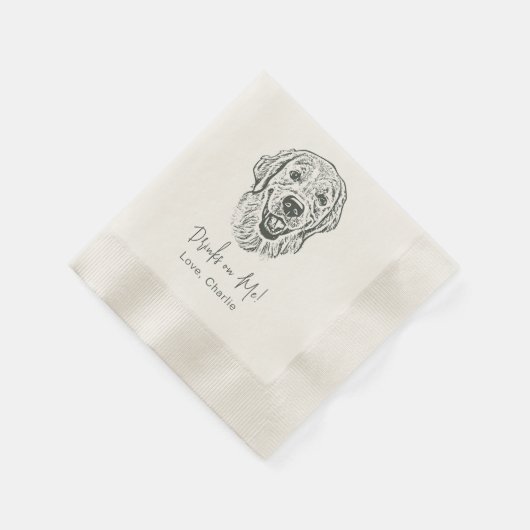 Serviette En Papier Golden Retriever Chien Boisson Personnalisée Sur M (Coin)