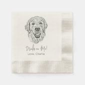 Serviette En Papier Golden Retriever Chien Boisson Personnalisée Sur M (Devant)