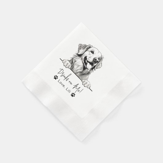Serviette En Papier Golden Retriever Chien Boissons Personnalisées Sur (Coin)