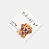 Serviette En Papier Golden Retriever Chien Boissons Personnalisées Sur (Coin)