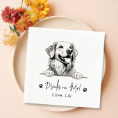 Serviette En Papier Golden Retriever Chien Boissons Personnalisées Sur
