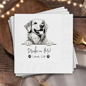 Serviette En Papier Golden Retriever Chien Boissons Personnalisées Sur