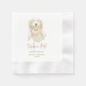 Serviette En Papier Golden Retriever Chien Boissons personnalisées sur (Devant)