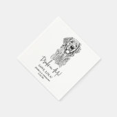 Serviette En Papier Golden Retriever Chien Boissons personnalisées sur (Coin)