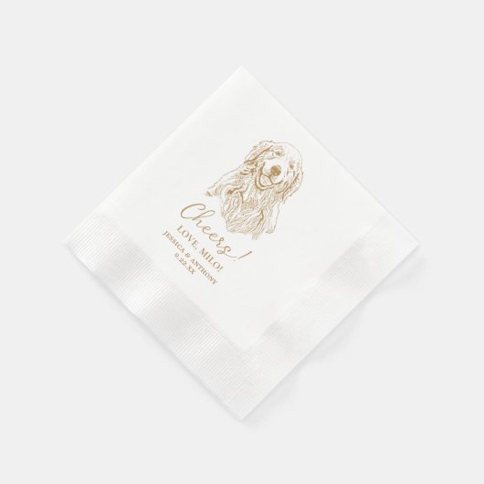 Serviette En Papier Golden Retriever Chien Chefs Personnalisés serviet (Coin)