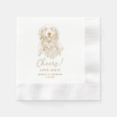 Serviette En Papier Golden Retriever Chien Chefs Personnalisés serviet (Devant)