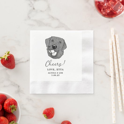 Serviette En Papier Golden Retriever Chien Chefs Personnalisés serviet (En situation)