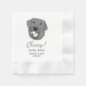 Serviette En Papier Golden Retriever Chien Chefs Personnalisés serviet (Devant)