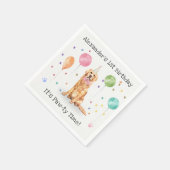 Serviette En Papier Golden Retriever Chien fête d'anniversaire (Coin)