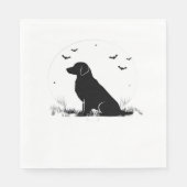 Serviette En Papier Golden Retriever Chien - Halloween Moon Silhouette (Devant)