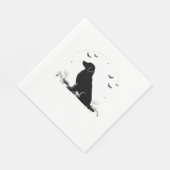 Serviette En Papier Golden Retriever Chien - Halloween Moon Silhouette (Coin)