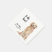 Serviette En Papier Golden Retriever Chien Mariage (Coin)