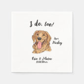 Serviette En Papier Golden Retriever Chien Mariage Cocktail Napkins (Devant)