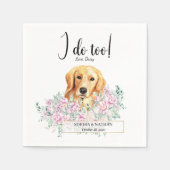 Serviette En Papier Golden Retriever Chien Mariage Cocktail Napkins (Devant)
