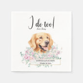 Serviette En Papier Golden Retriever Chien Mariage Cocktail Napkins (Devant)