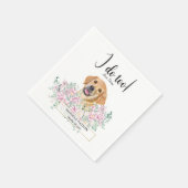 Serviette En Papier Golden Retriever Chien Mariage Cocktail Napkins (Coin)