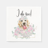 Serviette En Papier Golden Retriever Chien Mariage Cocktail Napkins (Devant)