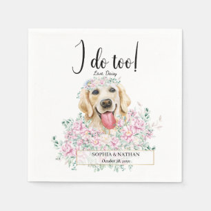 Serviette En Papier Golden Retriever Chien Mariage Cocktail Napkins