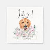 Serviette En Papier Golden Retriever Chien Mariage Cocktail Napkins (Devant)