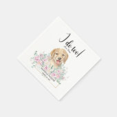 Serviette En Papier Golden Retriever Chien Mariage Cocktail Napkins (Coin)