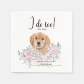 Serviette En Papier Golden Retriever Chien Mariage Cocktail Napkins (Devant)