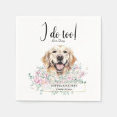 Serviette En Papier Golden Retriever Chien Mariage Cocktail Napkins (Devant)