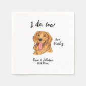 Serviette En Papier Golden Retriever Chien Mariage Cocktail Napkins (Devant)