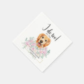 Serviette En Papier Golden Retriever Chien Mariage Cocktail Napkins (Coin)