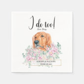 Serviette En Papier Golden Retriever Chien Mariage Cocktail Napkins (Devant)