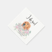 Serviette En Papier Golden Retriever Chien Mariage Cocktail Napkins (Coin)