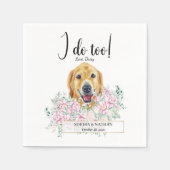 Serviette En Papier Golden Retriever Chien Mariage Cocktail Napkins (Devant)