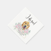 Serviette En Papier Golden Retriever Chien Mariage Cocktail Napkins (Coin)