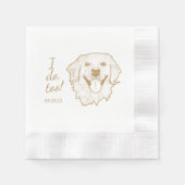 Serviette En Papier Golden Retriever Chien Personnalisé I Dog Aussi (Devant)
