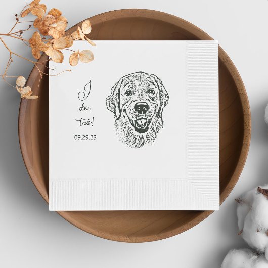 Serviette En Papier Golden Retriever Chien Personnalisé I Dog Aussi