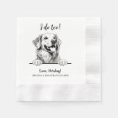 Serviette En Papier Golden Retriever Chien Personnalisé Je fais aussi (Devant)
