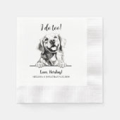 Serviette En Papier Golden Retriever Chien Personnalisé Je fais aussi (Devant)