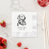 Serviette En Papier Golden Retriever Chien Personnalisé Je fais aussi (En situation)