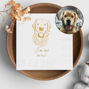 Serviette En Papier Golden Retriever Chien Personnalisé Je fais aussi