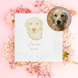 Serviette En Papier Golden Retriever Chien Personnalisé Je fais aussi