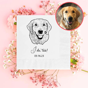 Serviette En Papier Golden Retriever Chien Personnalisé Je fais aussi
