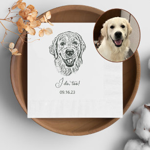 Serviette En Papier Golden Retriever Chien Personnalisé Je fais aussi