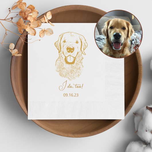 Serviette En Papier Golden Retriever Chien Personnalisé Je fais aussi
