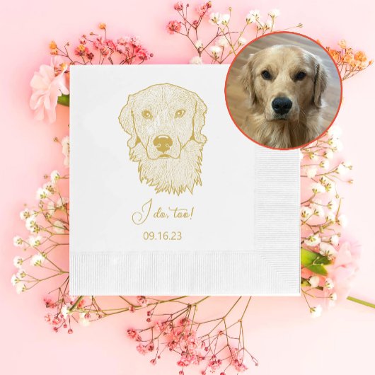 Serviette En Papier Golden Retriever Chien Personnalisé Je fais aussi