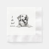 Serviette En Papier Golden Retriever Chien Personnalisé Je fais aussi (Devant)
